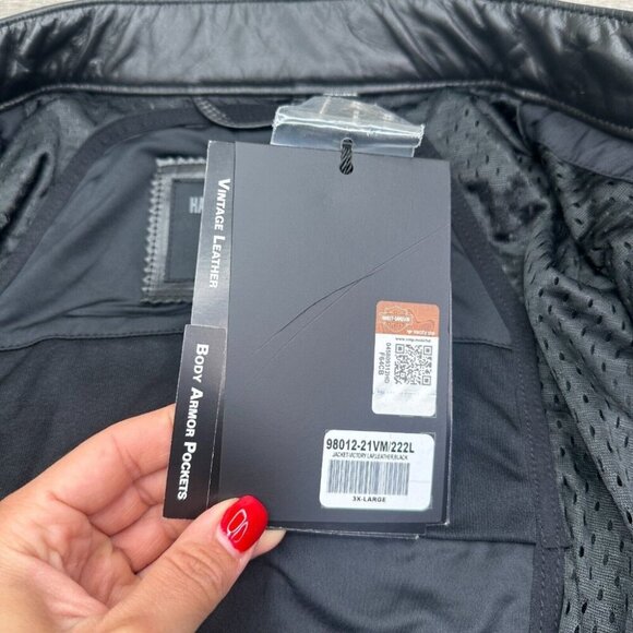 Harley Davidson Motorcycle Riding Jacket Leather Victory Lap Men's 3XL $500 New - Picture 12 of 16